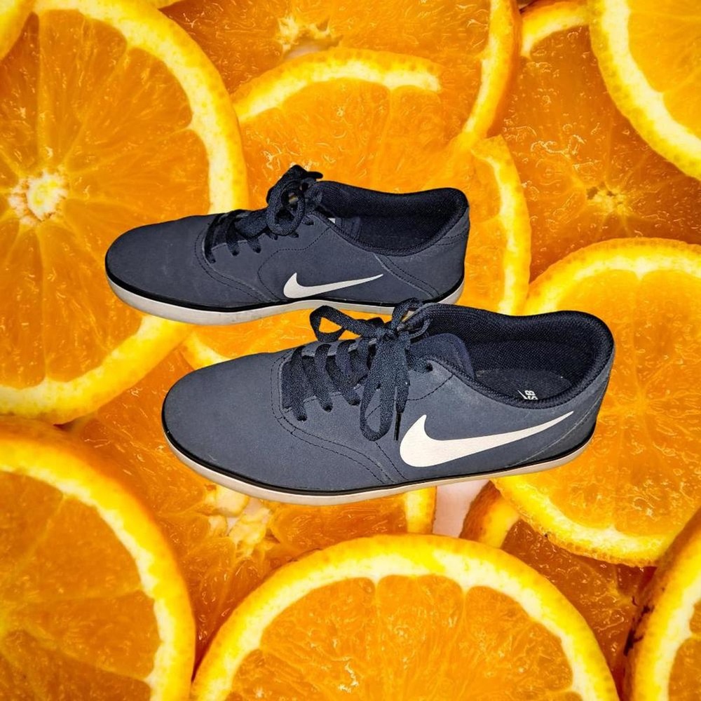 Nike Blue with‎ White Swoosh Sneakers Model 705265 Men's Size 10.5